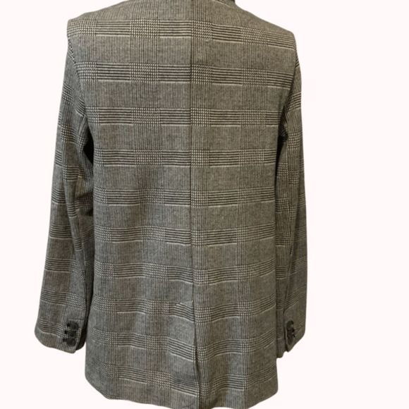Old Navy Herringbone One Button Blazer M Black White - Picture 6 of 10